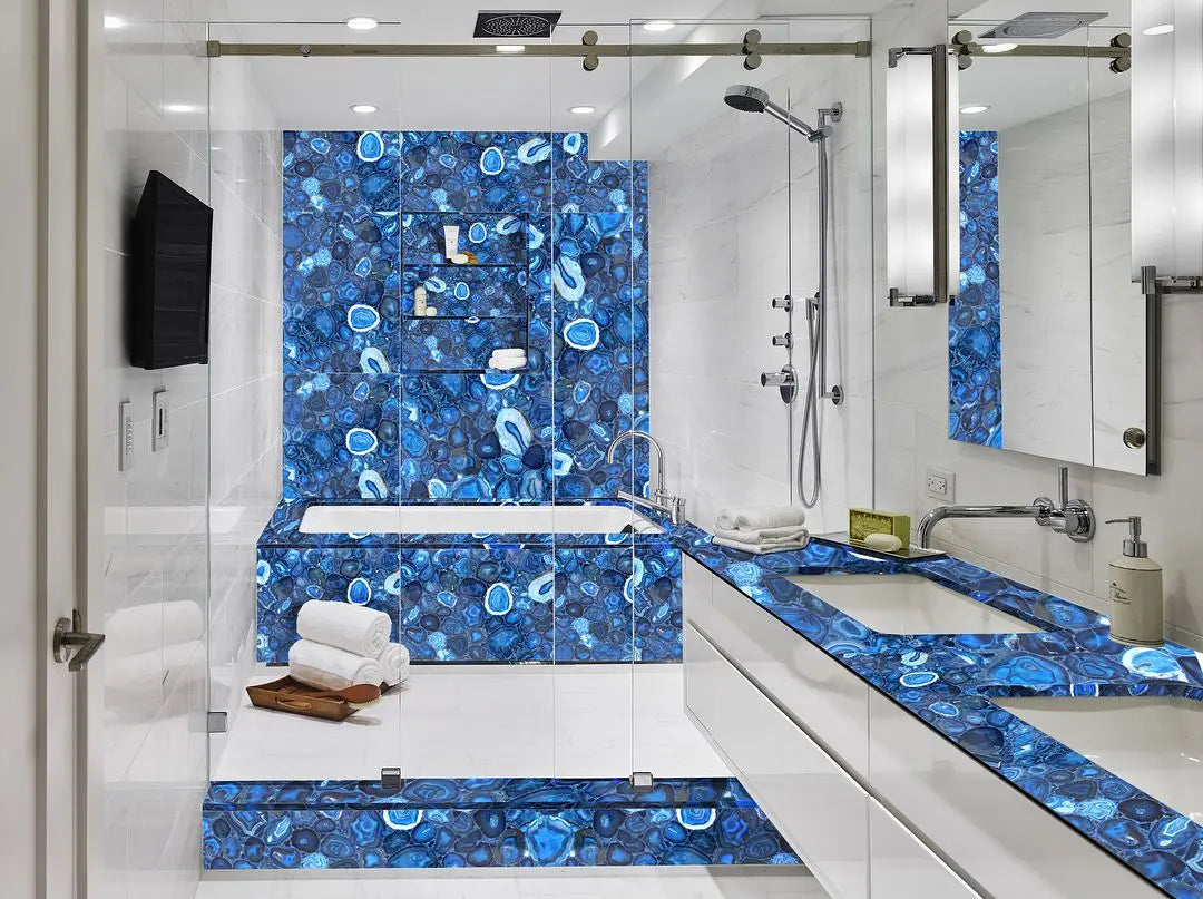 Viên Ngọc Lam Cao Cấp - Đá Quý Tự Nhiên Trang Trí Tường