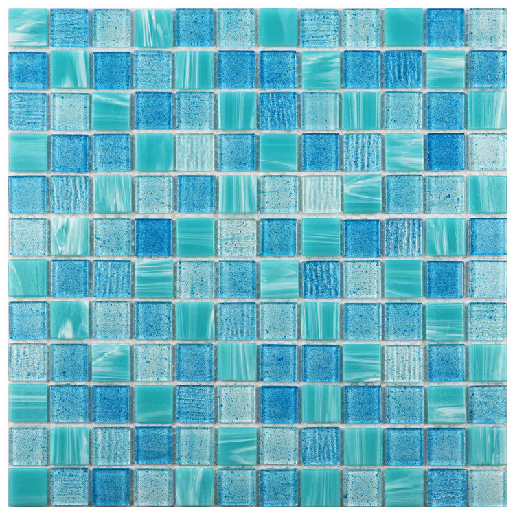 Gạch Mosaic Kính Xanh Lá Cây Hồ Bơi Dạng Dải Trung Quốc Óng Ánh Pha Lê Xanh Ngọc Chịu Nhiệt Trang Trí Nội Thất