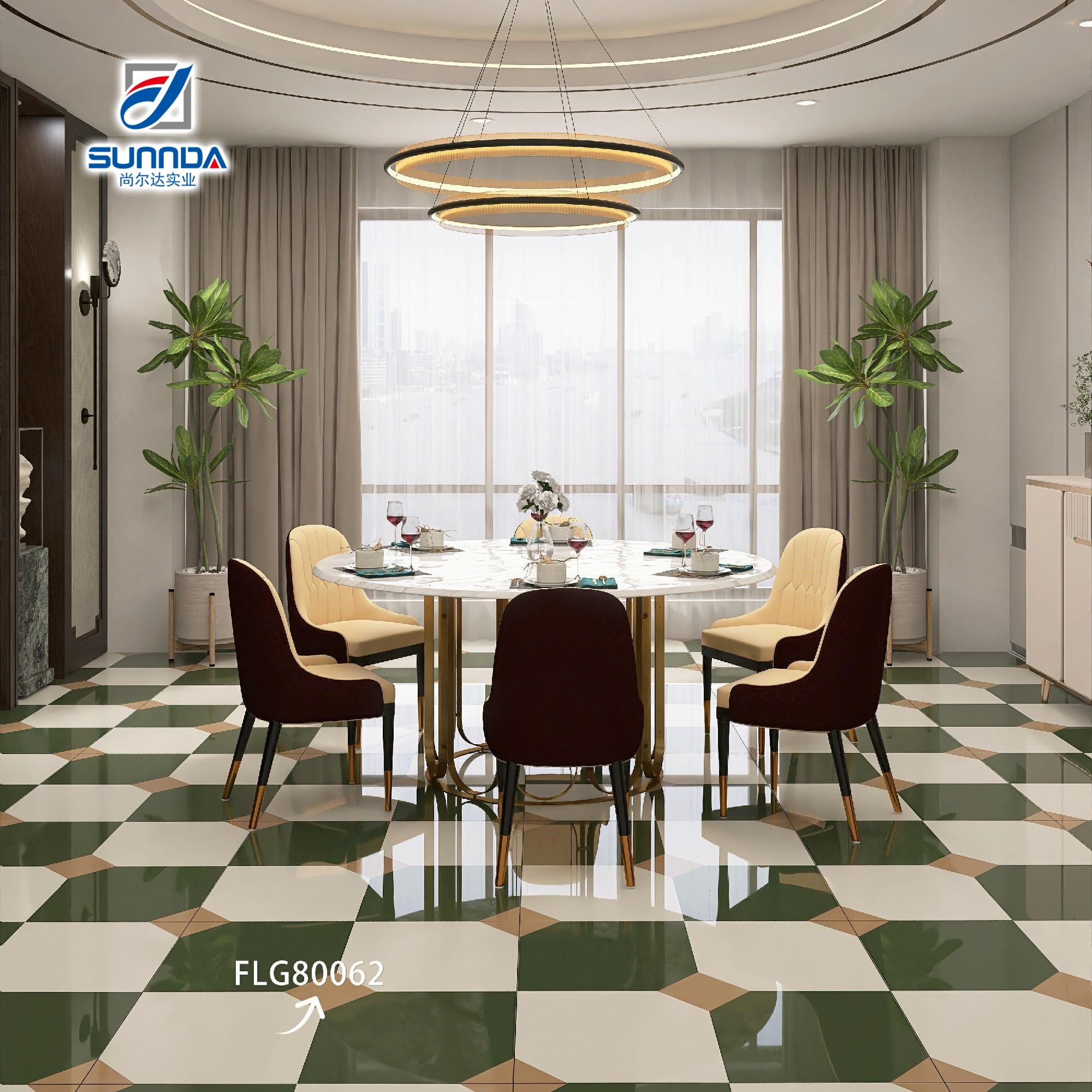 Vật liệu xây dựng Gạch Porcelain/Ceramic lát sàn và trang trí nhà cửa, men kỹ thuật số, thiết kế hoa văn, bóng mờ mềm