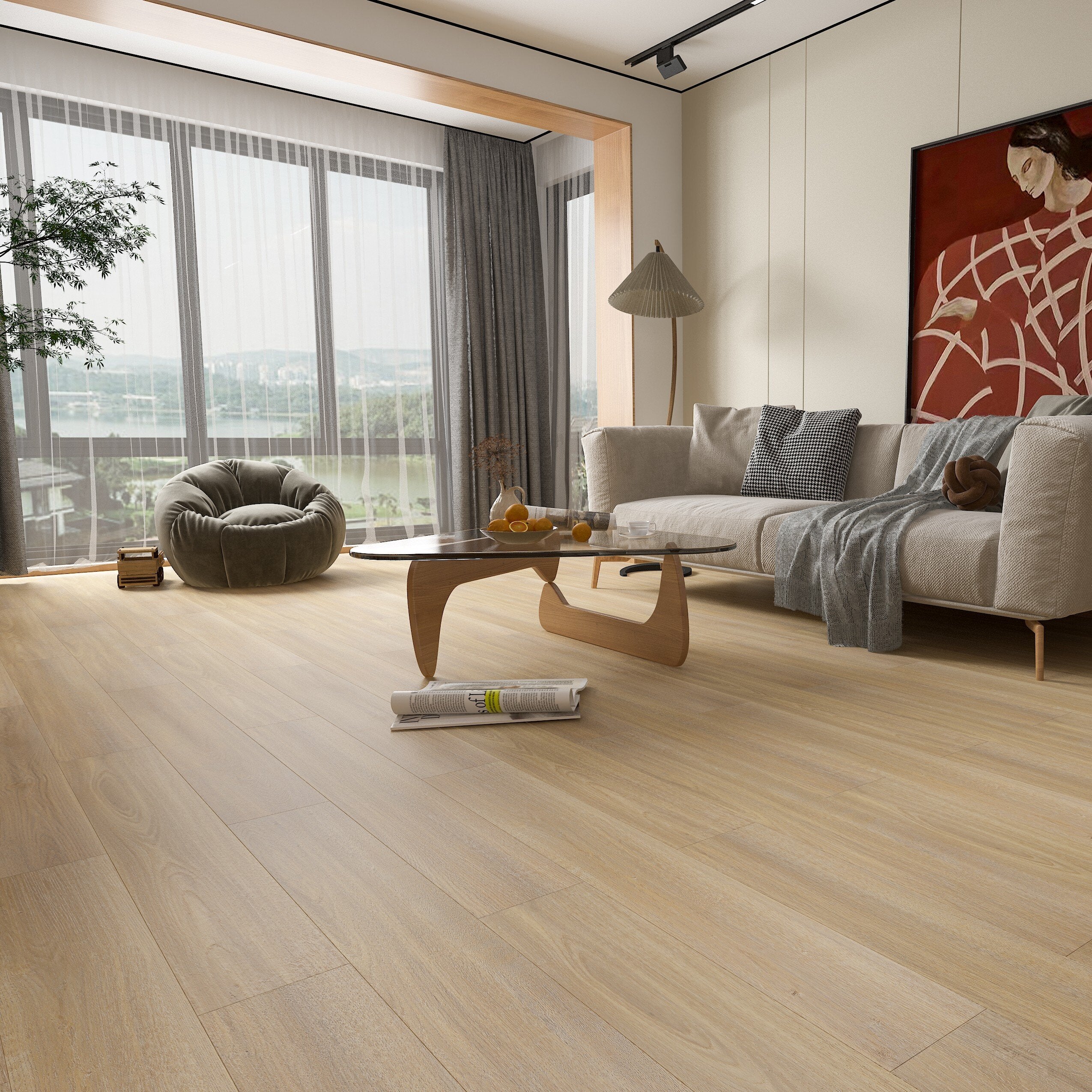 Sàn nhựa SPC Piso chất lượng cao chống thấm nước hèm khóa sang trọng