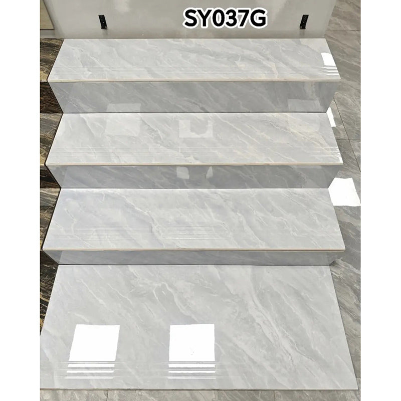 Gạch ốp bậc cầu thang vân đá cẩm thạch bóng