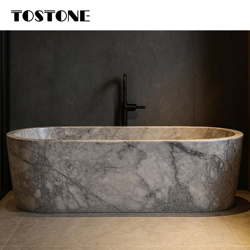 Bồn Tắm Đá Cẩm Thạch Tostone Đặt Sàn Nguyên Khối