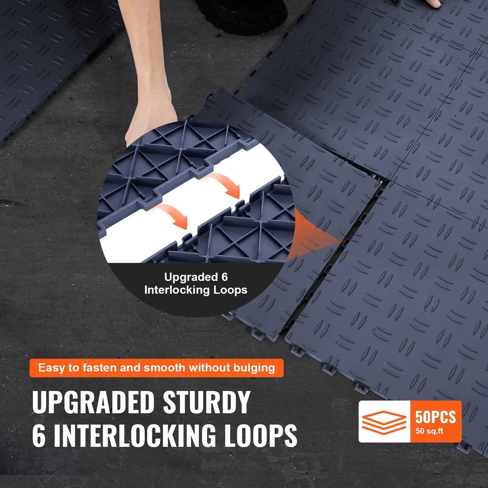 Gạch Lót Gara Khóa Nối Chống Trượt 50 Miếng