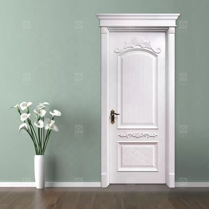 Cửa Gỗ Đặc Trắng Chất Lượng Cao, Phong Cách Mỹ, Thiết Kế Mới Dùng Cho Biệt Thự, Nhà Ở Và Dự Án, Sử Dụng Nội Thất, Bề Mặt Hoàn Thiện