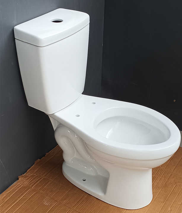 Bộ bồn cầu hai khối bằng sứ vệ sinh màu trắng Quảng Đông S-Trap Wc giá rẻ cho phòng tắm khách sạn