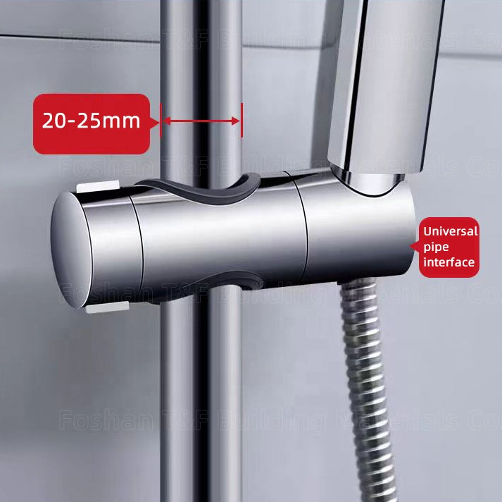 Giá đỡ vòi sen cầm tay phòng tắm và vòi xịt vệ sinh bằng nhựa ABS mạ crom bóng, điều chỉnh được, chất lượng cao.