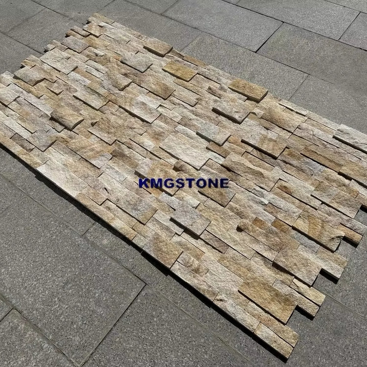 Gạch Ốp Tường Đá Phiến Trang Trí Tự Nhiên Ghép Nối Ngoài Trời Hiện Đại Màu Vàng Chanh Dễ Lắp Đặt Dùng Cho Khách Sạn & Biệt Thự - Hàng Mới Về