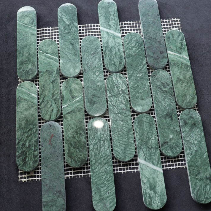 Gạch Mosaic Đá Cẩm Thạch Xanh Hình Bánh Quy Ốp Tường Nội Thất Và Trang Trí Nhà Cửa
