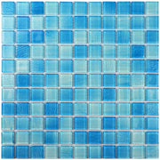 Gạch mosaic thủy tinh bề mặt chính hãng dùng trang trí nhà bếp hình vuông chất lượng cao bóng