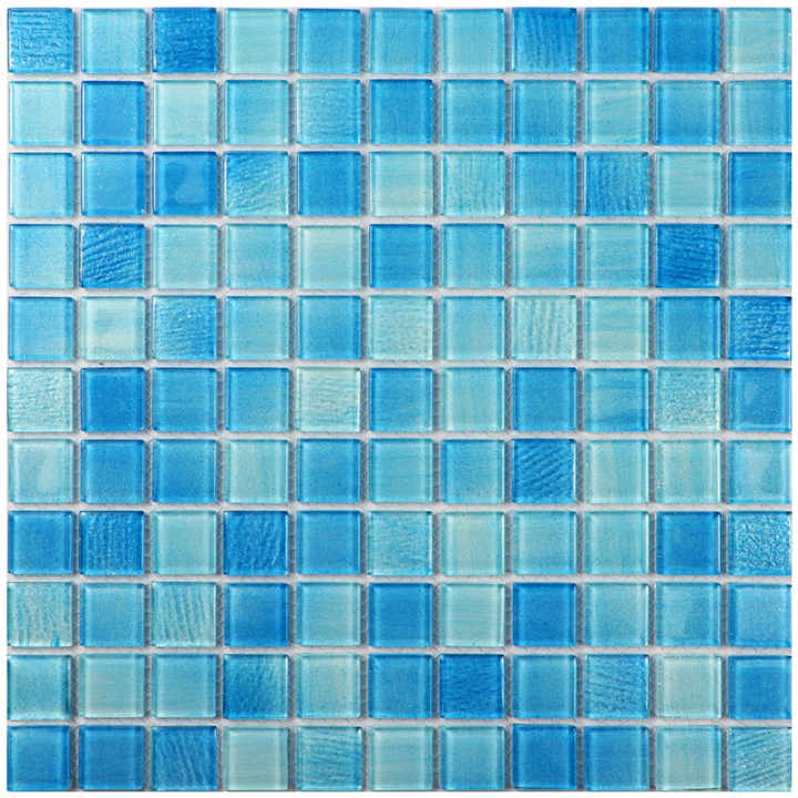 Gạch mosaic thủy tinh bề mặt chính hãng dùng trang trí nhà bếp hình vuông chất lượng cao bóng