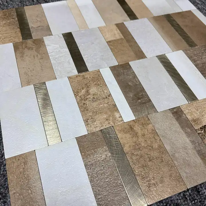 Decal Dán Sàn PVC Tự Dán Chống Thấm Nước Cao Cấp Họa Tiết Đá Cẩm Thạch Dạng Mosaic