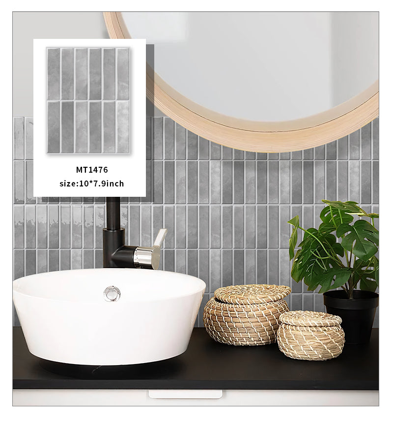 JORUNNS DIY Trang trí nhà cửa Gạch mosaic dán tường Vinal