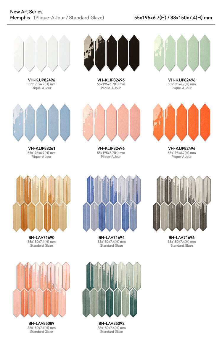 Gạch mosaic ốp tường ceramic xanh lam cho tường bếp khách sạn, gạch lát sàn vitrified tráng men giá sỉ rẻ, phong cách mộc mạc.