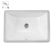 Chậu rửa mặt dưới bồn rửa mặt 1611 hình chữ nhật bằng gốm sứ thiết kế kiểu Mỹ màu trắng OEM hiện đại 3 năm hình chữ nhật mờ 12L