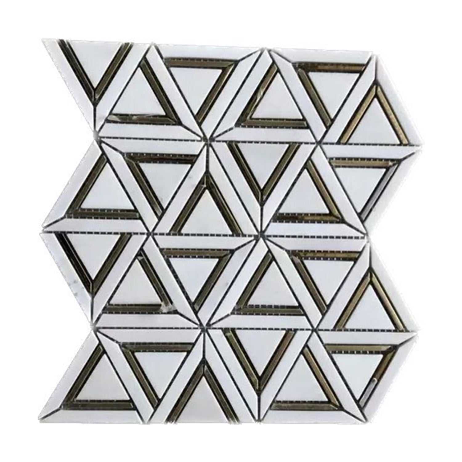 Gạch Mosaic Kim Loại Phay Xước Trắng Pha Lê Tùy Chỉnh OEM