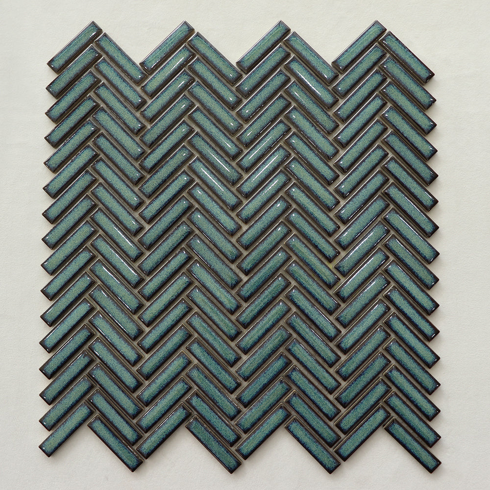 Gạch ốp tường trang trí nội ngoại thất, ốp bếp, Gạch Mosaic Gốm Sứ Bóng Hình Mũi Tên