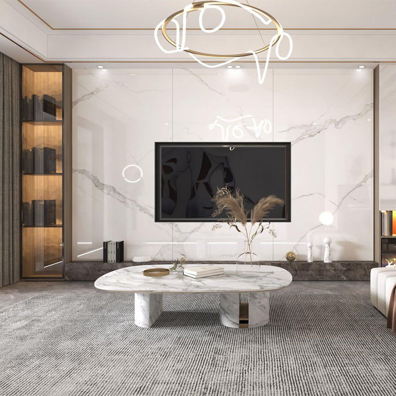 Gạch Porcelain Đá Nung Kết Tấm Lớn Cho Tường Nền & Sàn Nội Thất 1200*2700mm Bề Mặt Bóng