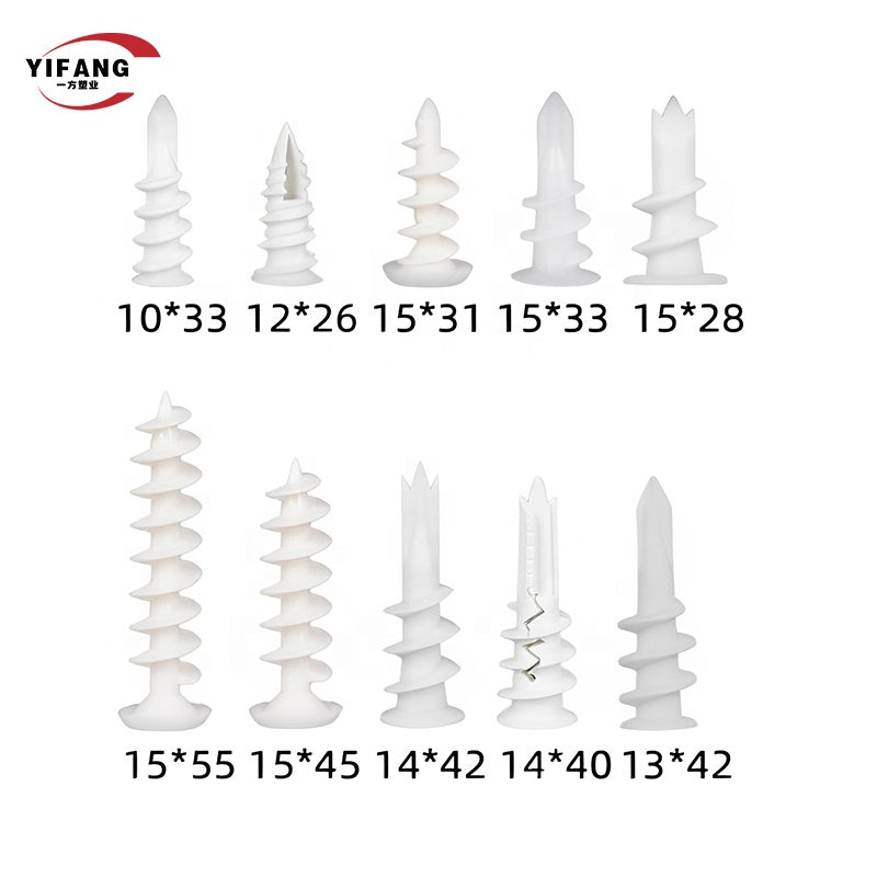 Móc nhựa gắn tường khô 13*40 kèm dụng cụ nylon