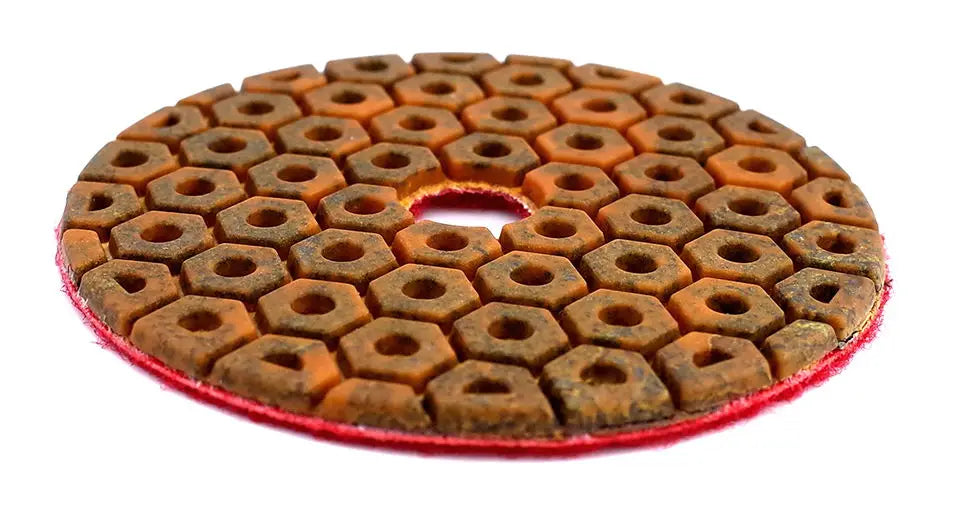 RIJILEI 4 Inch Super Diamond Polishing Pads 6 Steps Copper Metal Bond Wet Polishing Pad for Granite Marble Stone Grinding Discs