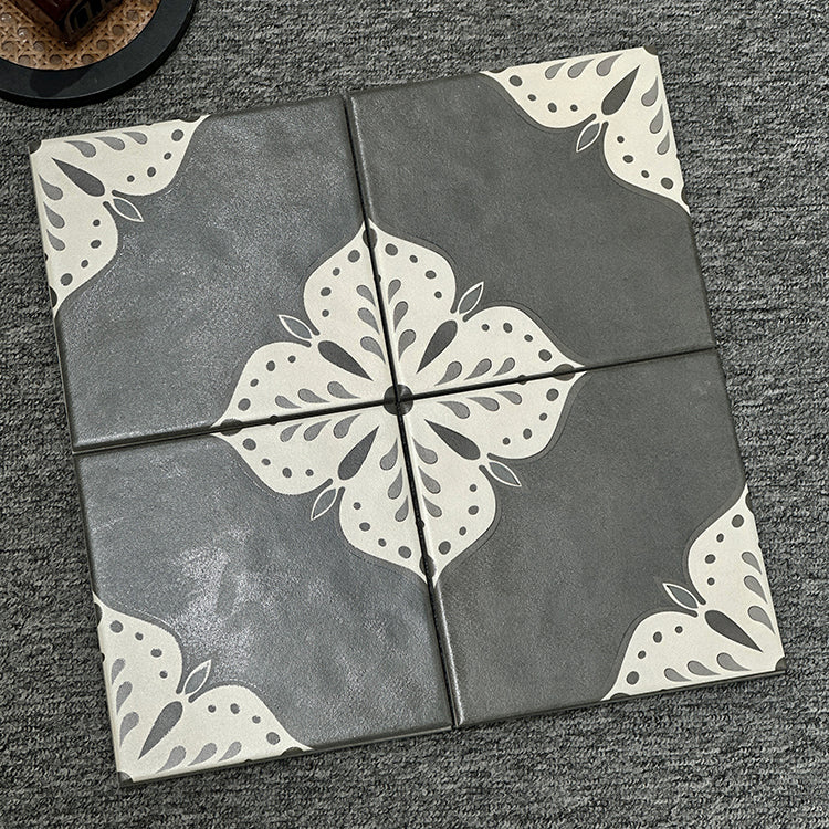 Gạch Porcelain Đen và Vàng Lát Sàn Nội Thất Hoa Văn Trang Trí Chống Trượt