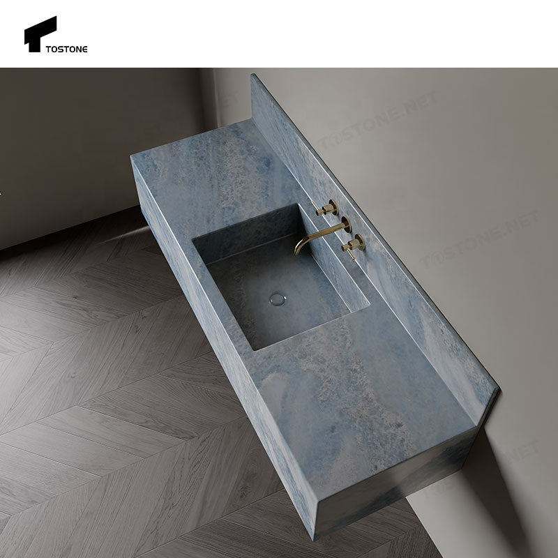 Lavabo Đá Cẩm Thạch Xanh Tostone Đơn Giản Sang Trọng