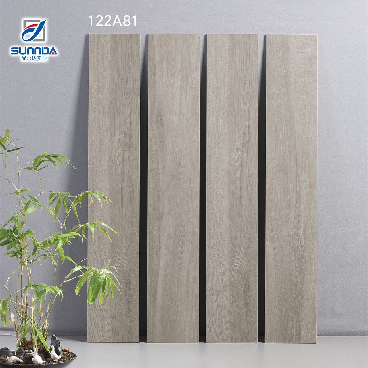 Gạch Men Màu Sắc Rõ Nét, Chống Trơn Trượt, Bề Mặt Mờ, Vân Gỗ Nâu Xám, Ngừng Sản Xuất, Kích Thước 200x1000mm