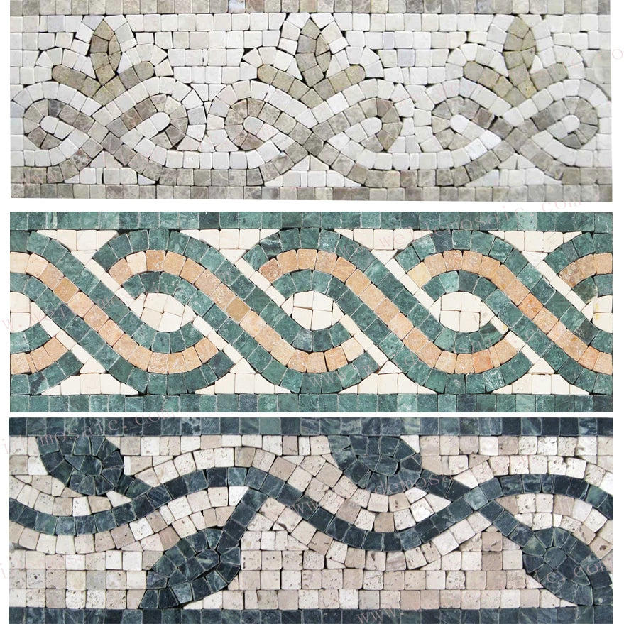 Viền Gạch Mosaic Đá Tự Nhiên Trang Trí Weide