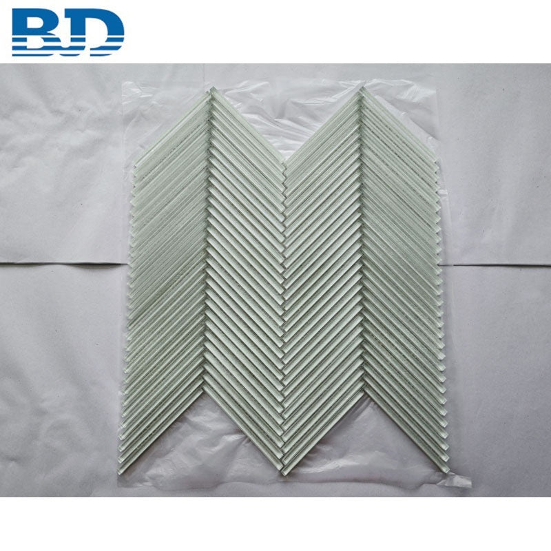 Bán sỉ trực tiếp từ nhà máy Gạch ốp tường kính mosaic xương cá tự dán dùng cho bếp, phòng tắm và tường điểm nhấn
