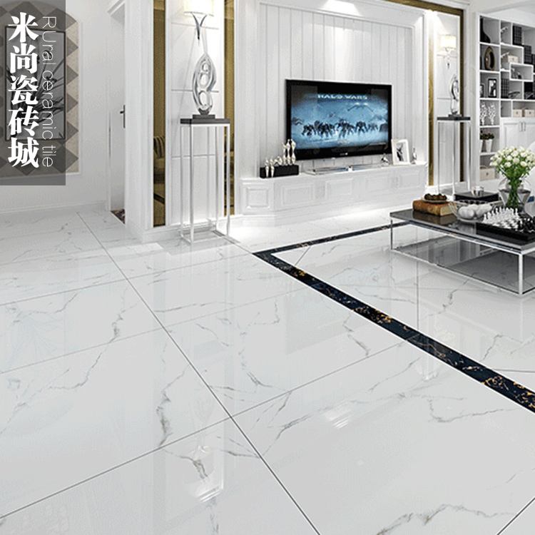 Gạch Ốp Tường 3D Giả Đá Cẩm Thạch Calacatta Vàng Kích Thước Lớn 60x60 Cho Phòng Khách