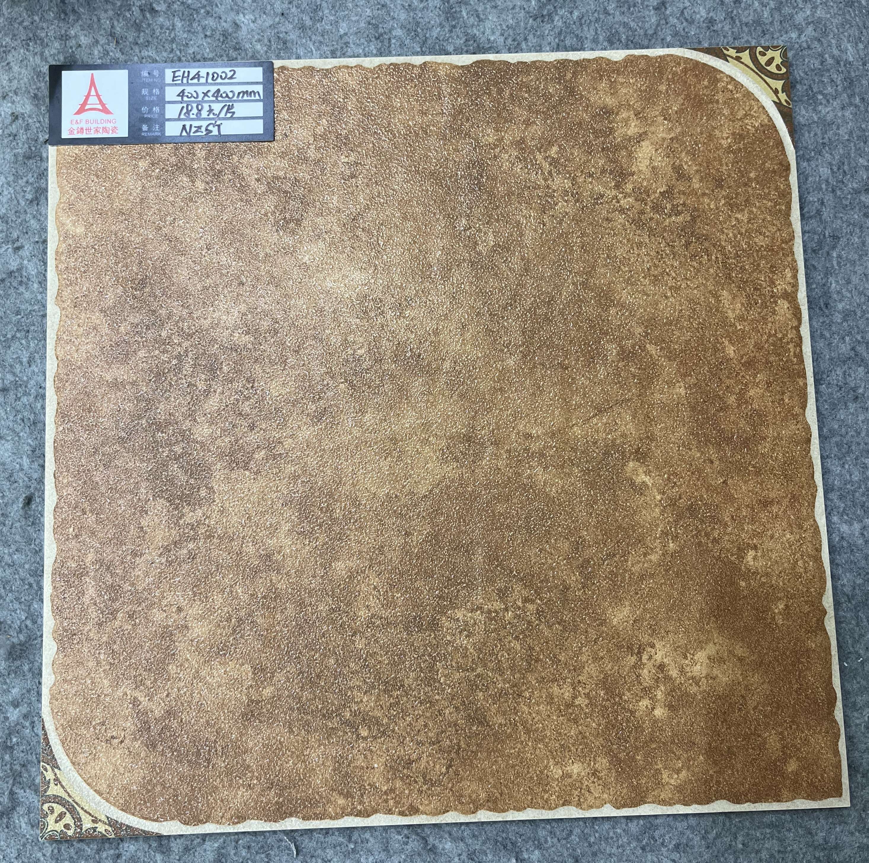 Gạch lát nền gốm đỏ đất nung kiểu Địa Trung Hải hiện đại 400x400, chống trơn