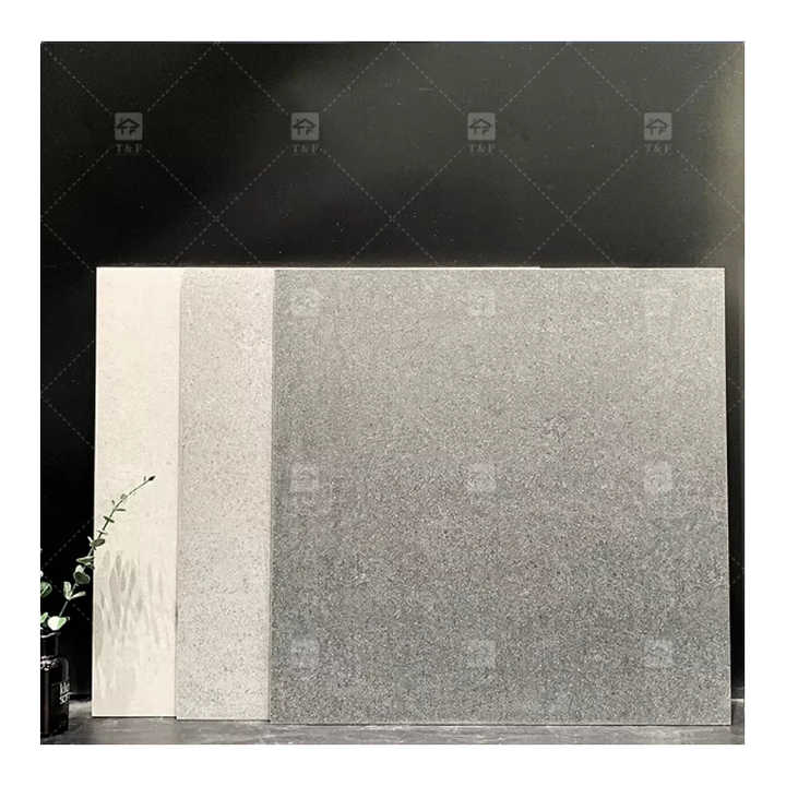 Gạch sứ mộc mạc chất lượng cao cho gạch lát sàn phòng tắm có lớp hoàn thiện mờ 600x600 Gạch chống trượt sang trọng có vẻ ngoài giống bê tông