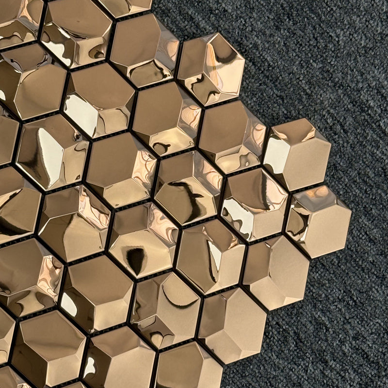 Vật liệu trang trí ốp tường phía sau bằng mosaic kim loại nội thất phong cách hiện đại, có khả năng cung cấp giải pháp thiết kế đồ họa