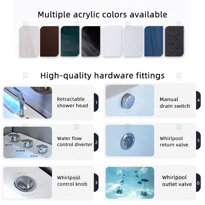 Sản phẩm bán chạy: Bồn tắm Jacuzzi Massage xoáy nước Phun khí Spa đặt góc để sàn độc lập chất liệu Acrylic