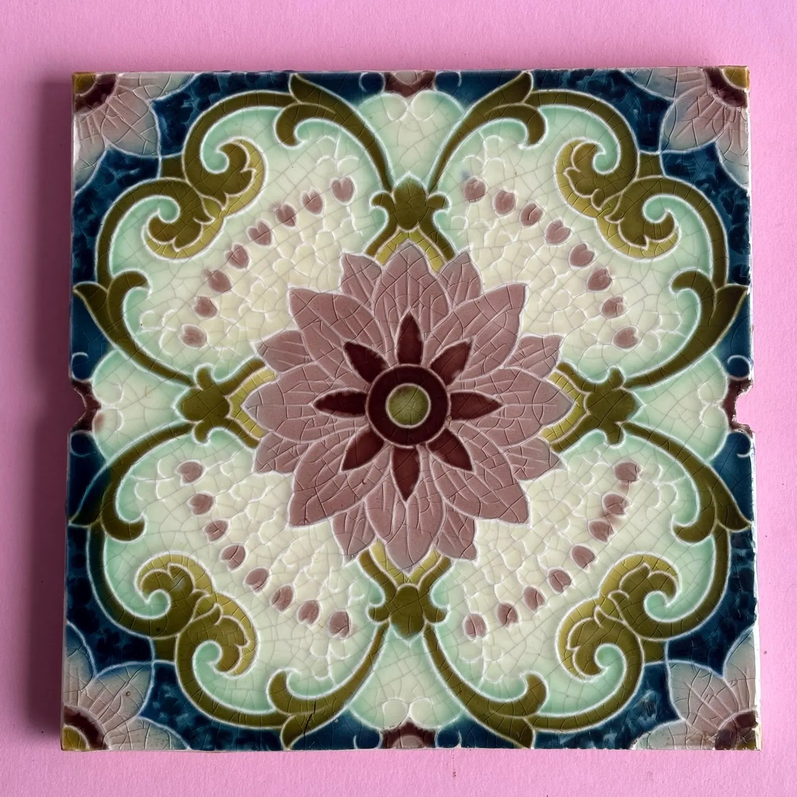 Gạch ốp tường gốm sứ vuông thủ công, phong cách Cổ điển-Hiện đại, bóng mộc, họa tiết gạch nung