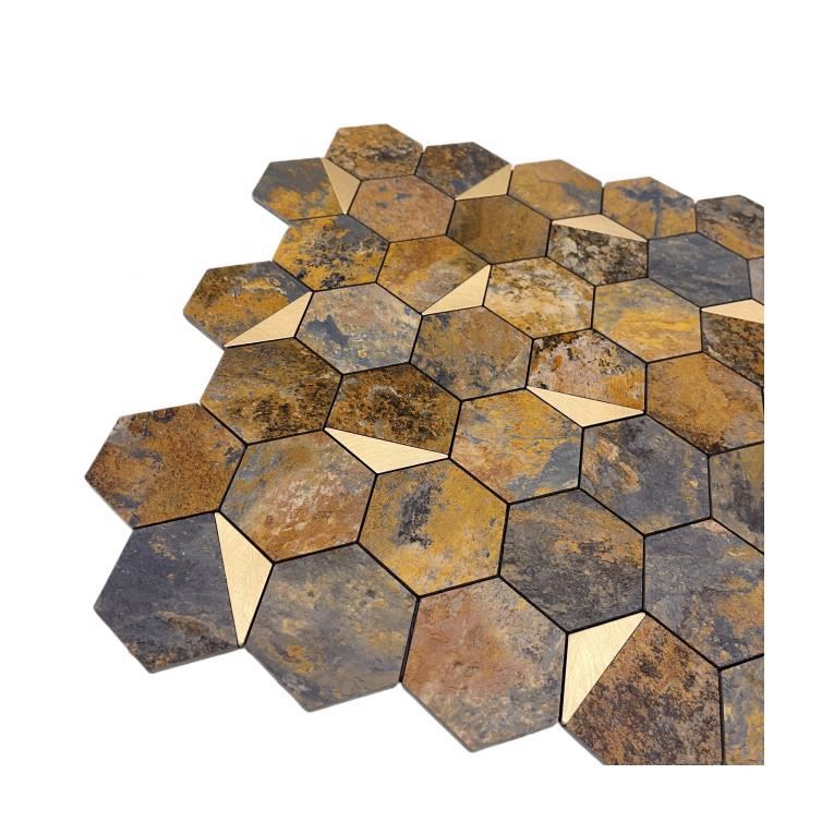 Nhà sản xuất chuyên nghiệp Nhà cung cấp vàng Gạch mosaic dán tự dính