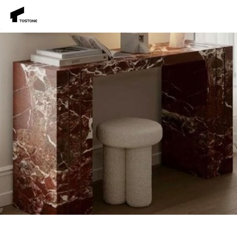 Bàn Console Đá Cẩm Thạch Pháp Rosso Levanto Tostone