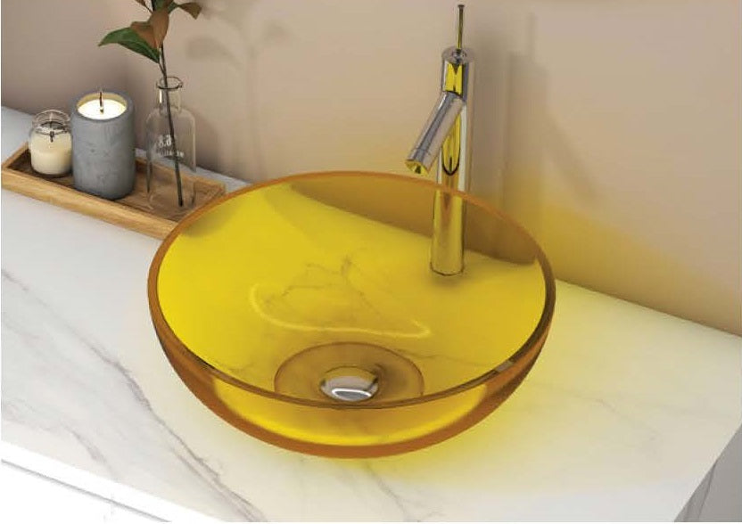 Chậu rửa mặt bằng nhựa acrylic pha lê epoxy trong suốt cao cấp