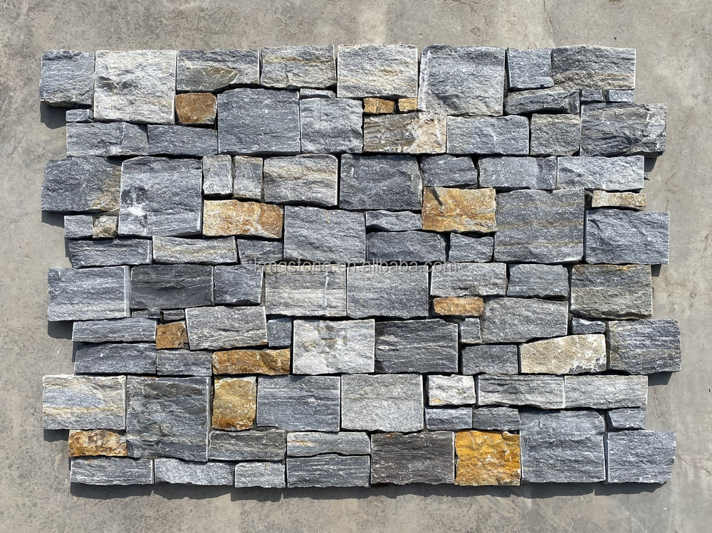 Nhà Phổ Biến Tấm ốp đá phiến thạch anh Xanh Tự nhiên dùng ngoài trời