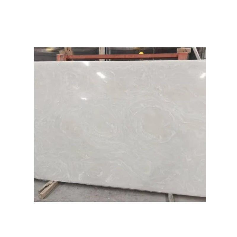 Tấm phiến đá cẩm thạch Onyx trắng đánh bóng Sang trọng Hiện đại dùng cho Sàn trong suốt, Tòa nhà văn phòng, Thiết kế đồ họa ngoài trời, Tấm lớn