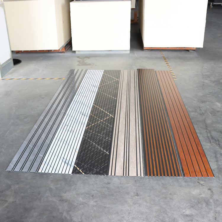 Tấm ốp trần Pvc, tấm ốp tường Pvc và tấm ốp tường Pvc dạng lam, phủ laminate vân gỗ, cách âm, bền, thiết kế hiện đại, tùy chỉnh, chất lượng cao