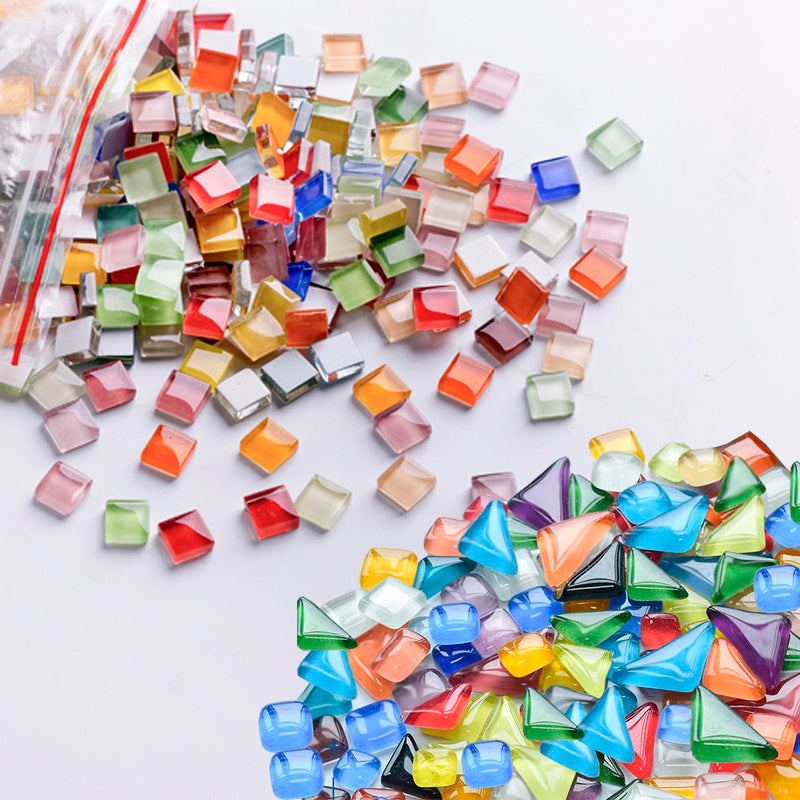 Hạt rời Mosaic thủy tinh/gốm sứ dày 4mm cao cấp, phong cách thiết kế hiện đại dùng cho khách sạn, đồ thủ công DIY, hồ bơi & phòng ăn