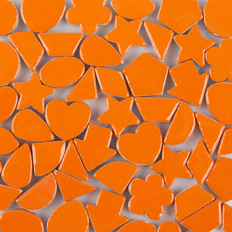 Gạch Mosaic Gốm Sứ Đa Sắc Màu Hỗn Hợp, Nhiều Hình Dạng (Sao, Trăng) Dành Cho Thủ Công Trẻ Em Chủ Đề Mặt Trăng, 100g