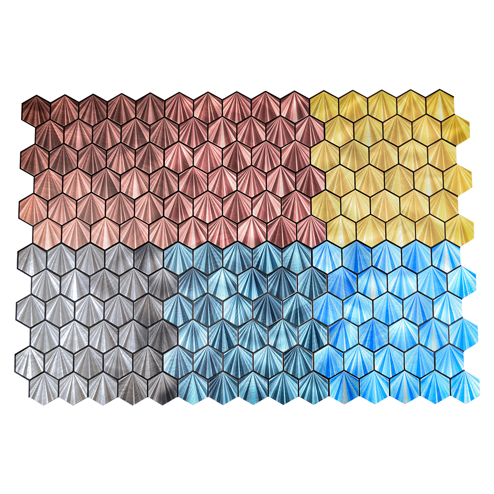 Gạch ốp tường mosaic hình lục giác bóc dán cho bếp trang trí tường
