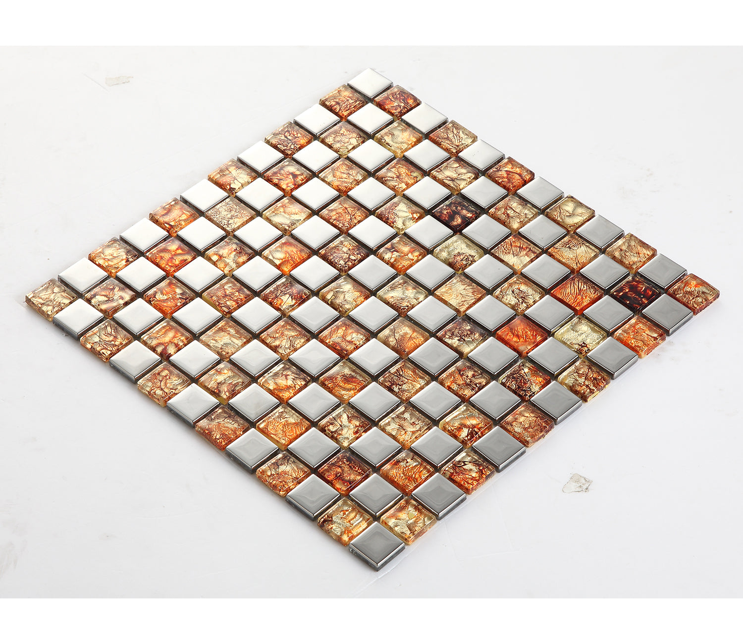 Gạch Mosaic Kính Pha Lê Mạ Điện Phong Cách Địa Trung Hải Dùng Cho Tường Nền