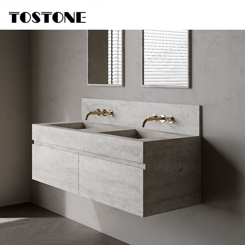 Travertine Trắng Tinh Khôi - Trang Trí Phòng Tắm Cao Cấp