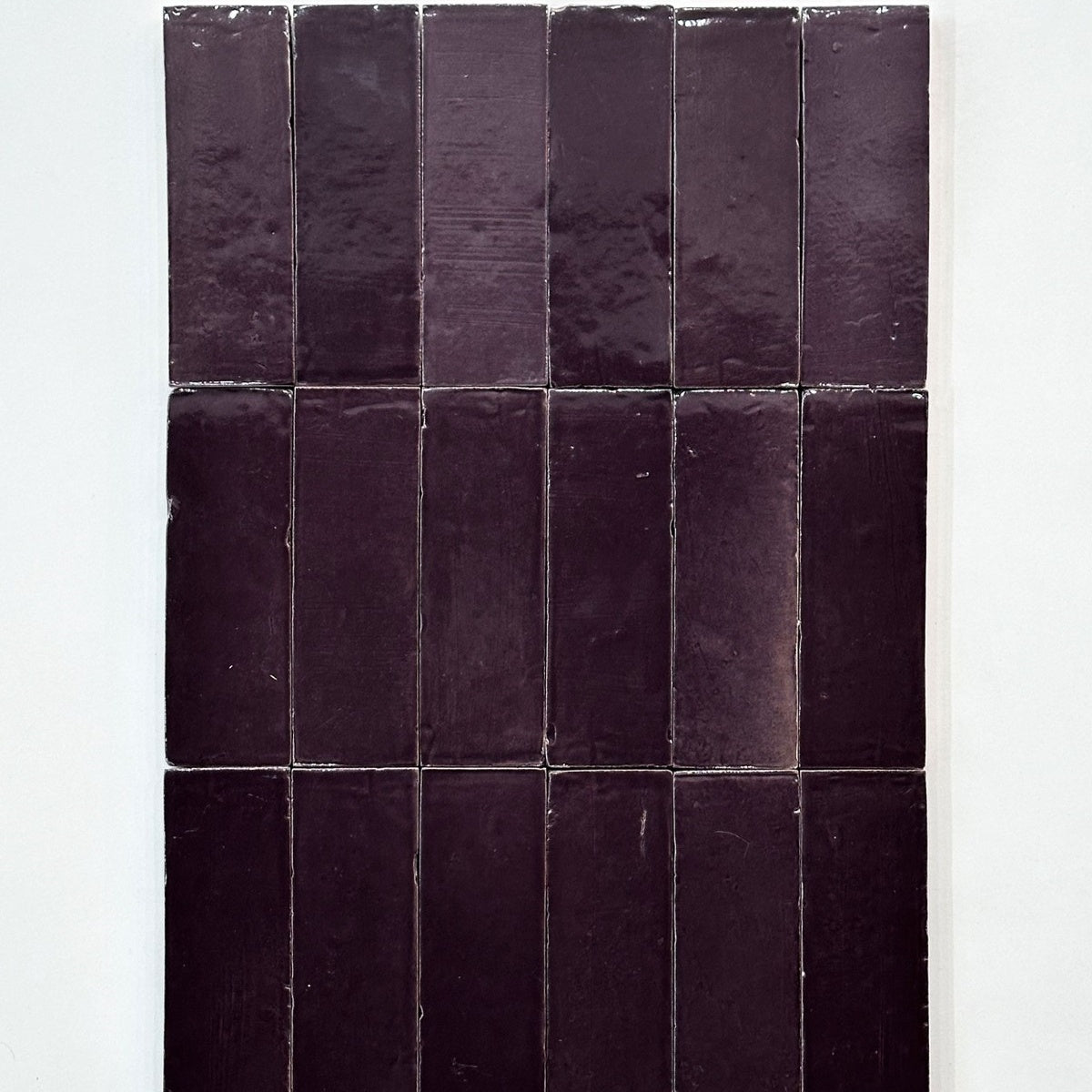 Gạch ốp tường tráng men Ma-rốc chất lượng cao cấp màu tím thủ công dùng cho nội thất phòng ngủ, phòng khách, siêu thị, công viên