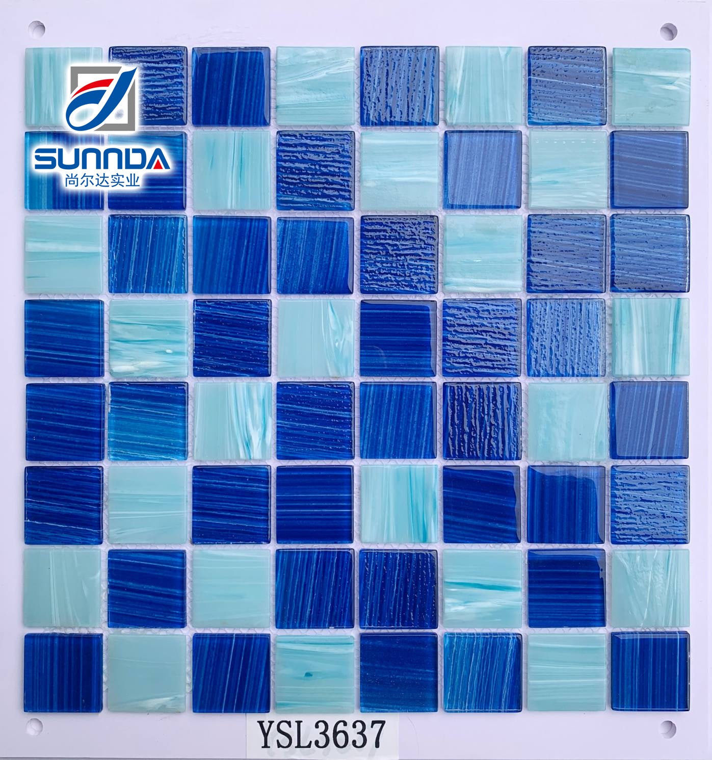 Bán Chạy: Gạch Mosaic Thủy Tinh Xanh Dương Gắn Nóng Chảy Chất Lượng Cao Cho Hồ Bơi và Trang Trí Tường