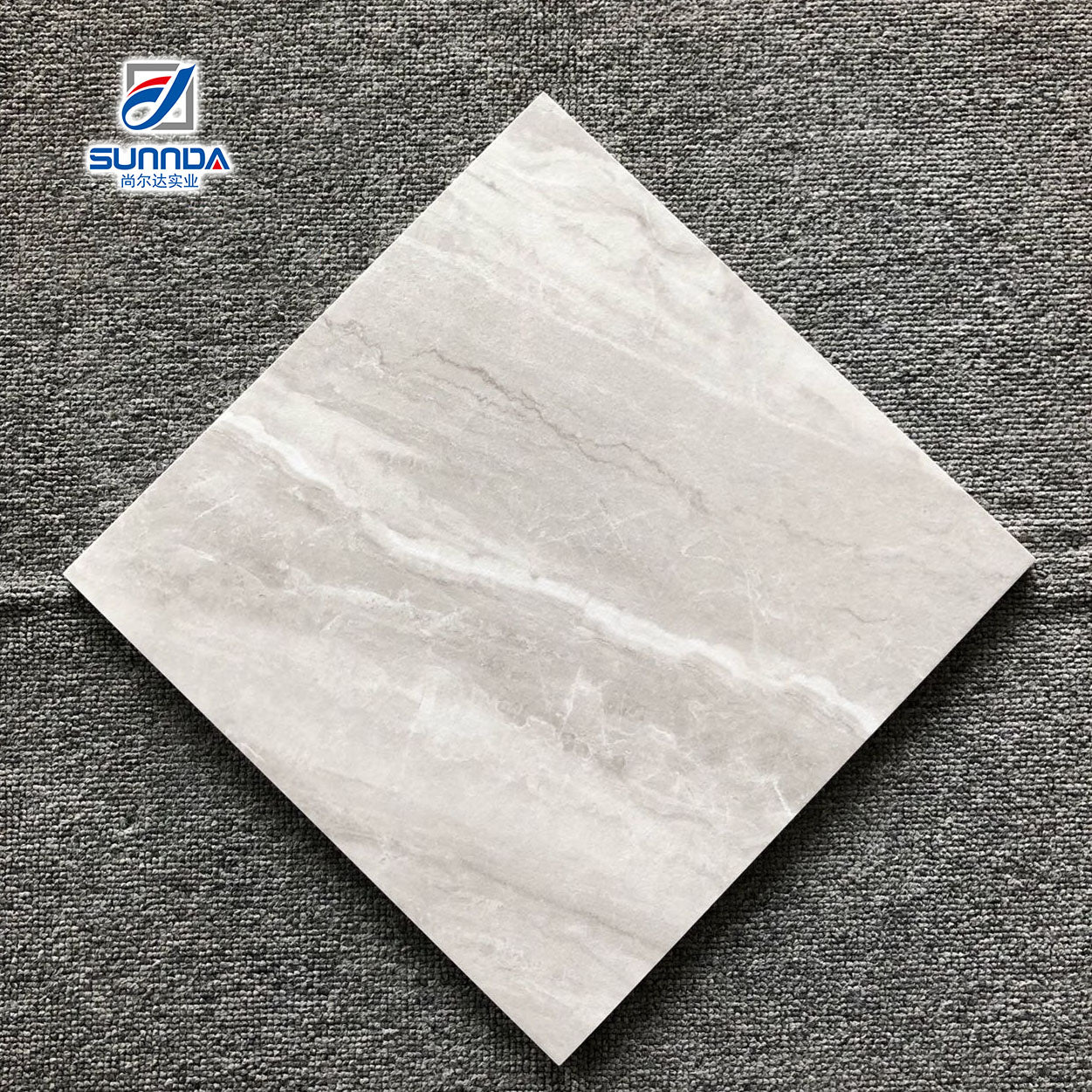 Gạch Porcelain Mộc Mạc 600x600 Lát Sàn Tường Trong Nhà Ngoài Trời, Cạnh Mài, Kích Cỡ, Bề Mặt Mờ Chống Trơn Trượt, Họa Tiết Xám Xi Măng
