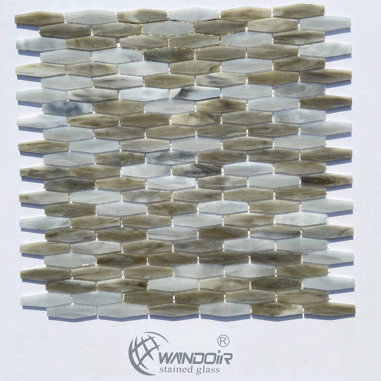 Gạch Mosaic Lục Giác Dài Bóng Trang Trí Bếp Sang