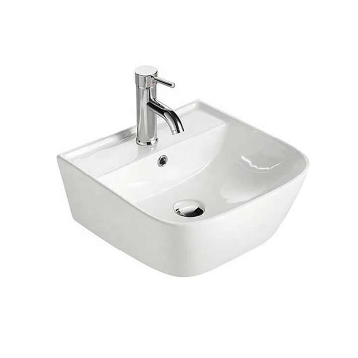 Bồn rửa mặt bằng gốm cỡ nhỏ treo tường